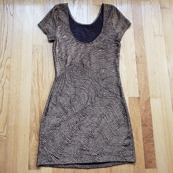 Free People Dresses & Skirts - Free People Gold Bodycon Dress